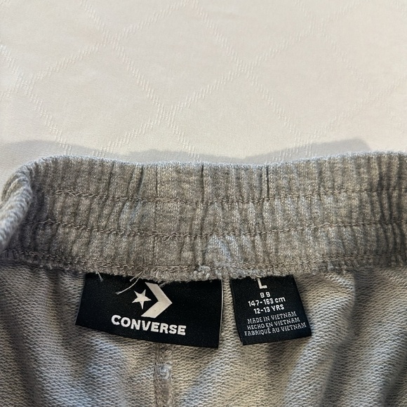 Converse boys Gray pull on cotton blend Shorts large worn once EUC - Picture 2 of 3